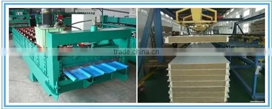 Hot sale metal sandwich panels, rockwool panels