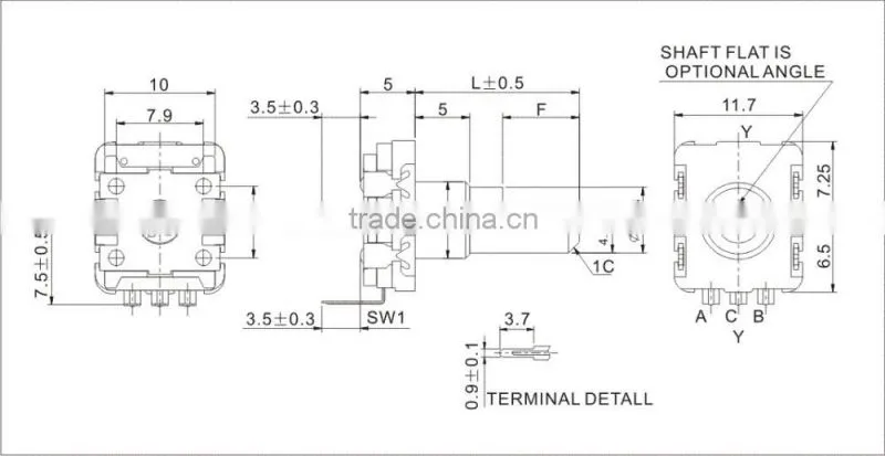 F11E series Rotary Shaft Encoder Incremental type high accuracy Encoder in all dimensions