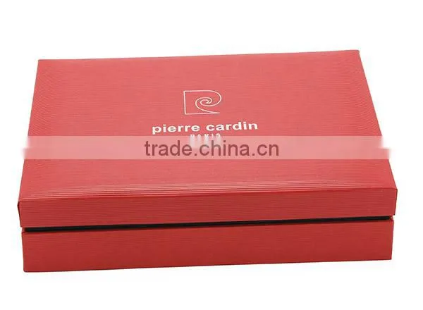 Luxury Bespoke Red Leather Paper Flocked PVC Tray Christmas Cosmetic Gift Box