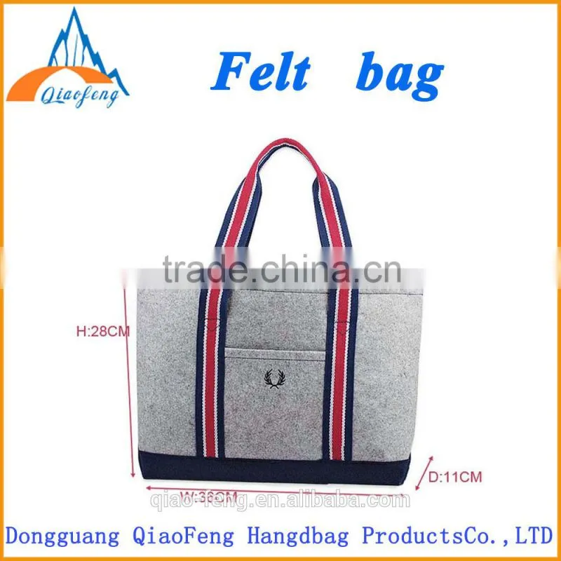new design felt fabric ladies fancy bags/ ladies shopping bags