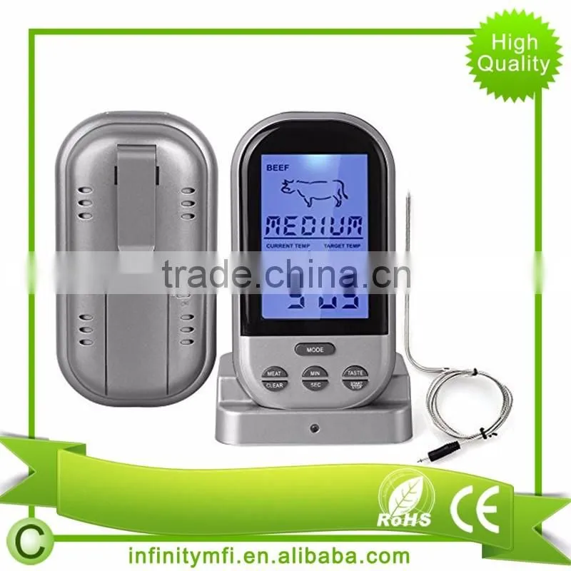 High Quality Digital Meat Thermometer Monitor Meat Temperature Cooking In Oven BBQ Smoker Grilling