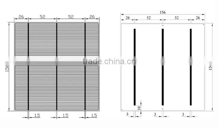 solar cells for solar panels solar cells 6x6 made in TAIWAN for Europe market