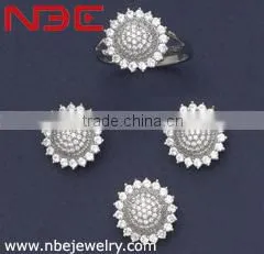 2014 fashion jewelry set with emerald or tourmaline stone