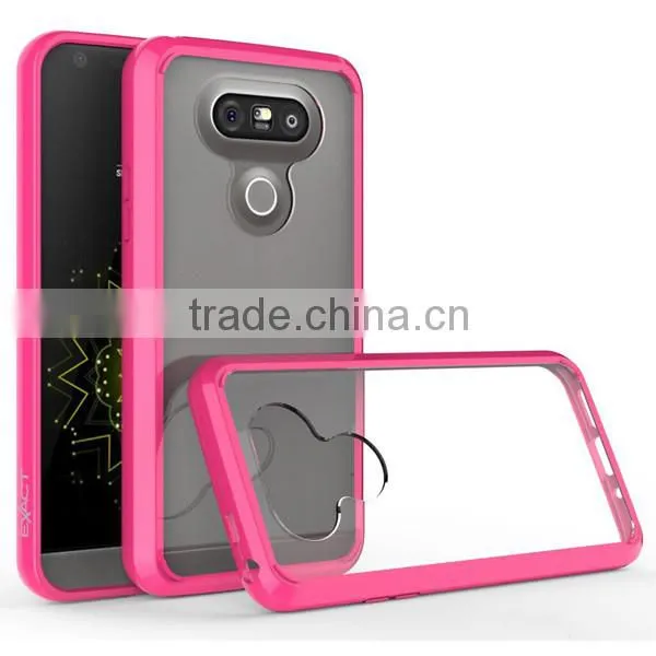 C&T Crystal Clear Hybrid Shockproof TPU Bumper with Clear Back Panel Cover Case for LG G5