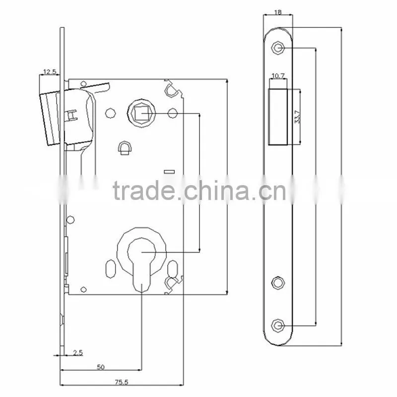 Door handle magnetic locks for door with door lock cover plate