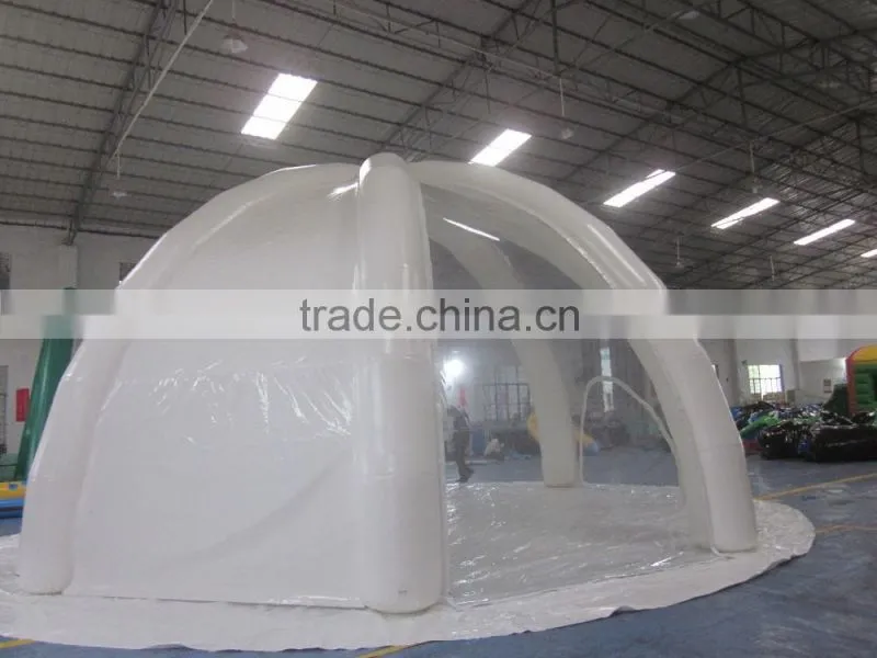 2016 Attractive Outdoor lawn white igloo inflatable clear tent