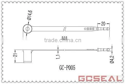 Security Plastic Seal for Postbag or Mailbag GCSEAL P005 WITH FIXED LENGTH