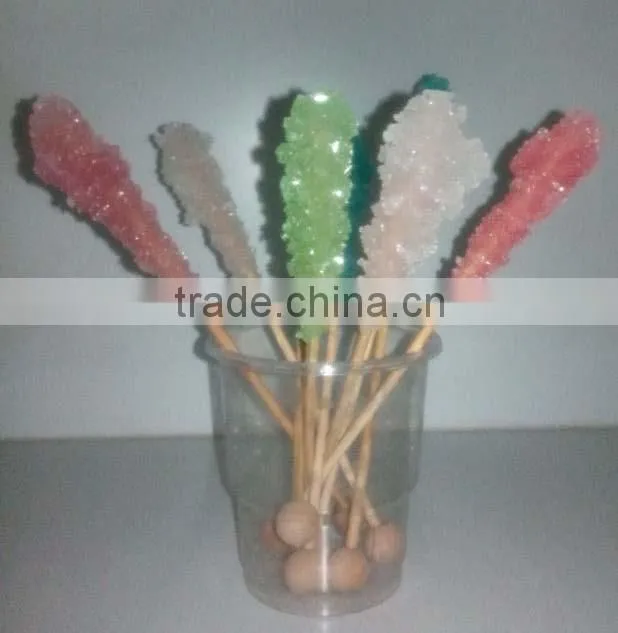 Assorted rock candy stick for coffie lolly rock crytal candy
