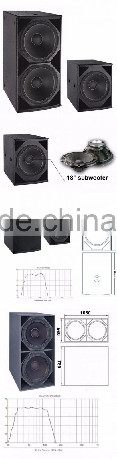 DJ speaker subwoofer sound system concert speaker PF218S