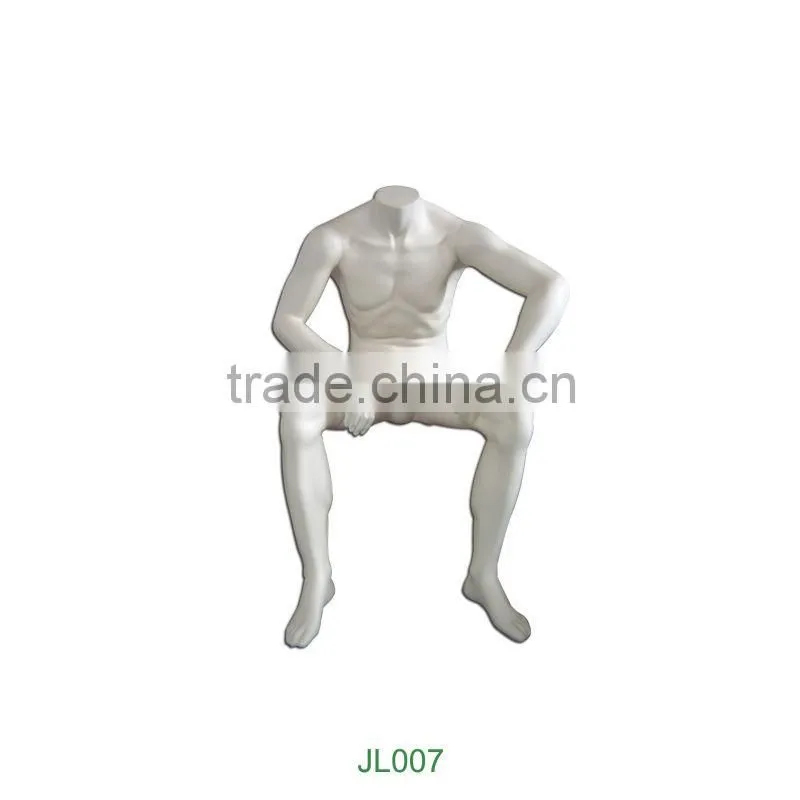 2013 fashion headless mannequin sitting plastic mannequin