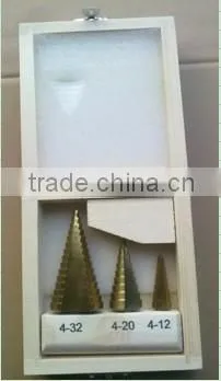 3PCS HSS Step Drill Bit Set