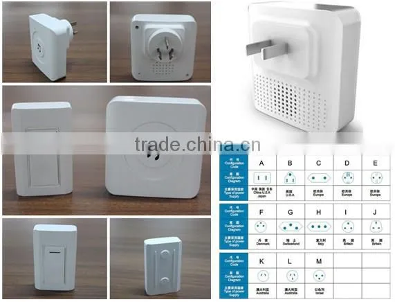 2016 hot selling China supplier water-proof cheap price wireless doorbell B series 52 melodies long distance multi receiver