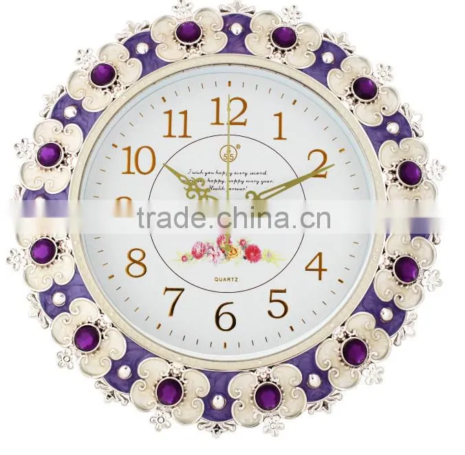 High quality rectangular shape diamond wall clock for home decor