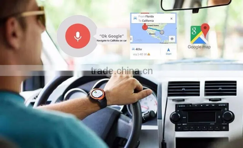 Heart Rate Pulse Monitor Z9 Smart Watch Android 5.1 OS MTK6580 Quad Core smartwatch Phone Support Google Map 3G WiFi Connect