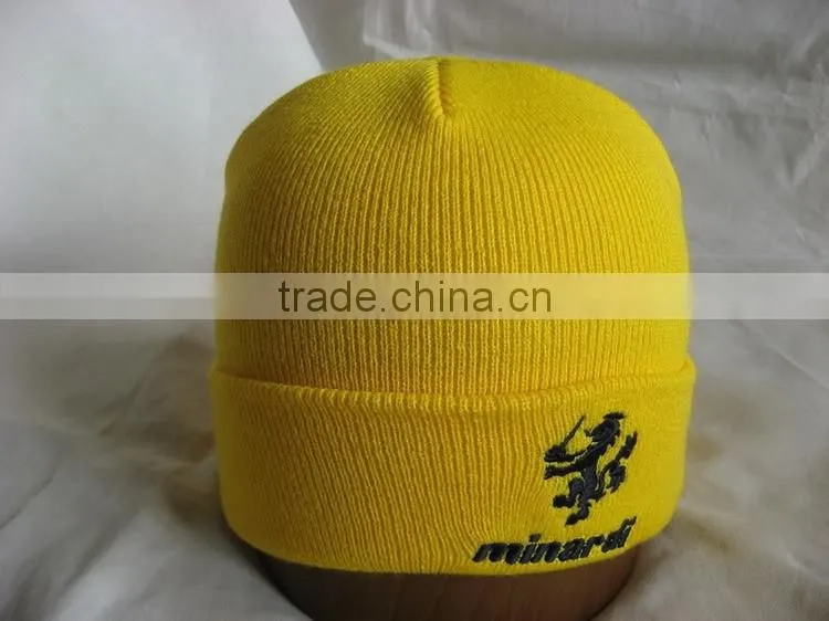 custom thick knit beanie hat