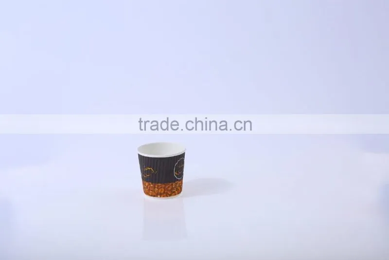 Hangzhou LvYang ripple double single wall disposable coffee paper cup