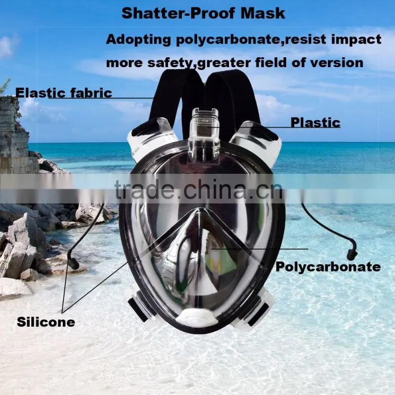 Professional Full Dry Diving Mask Swimming Goggles Water Sports Snorkeling Equipment Easy Breath for Gopro Hero Sports Camera