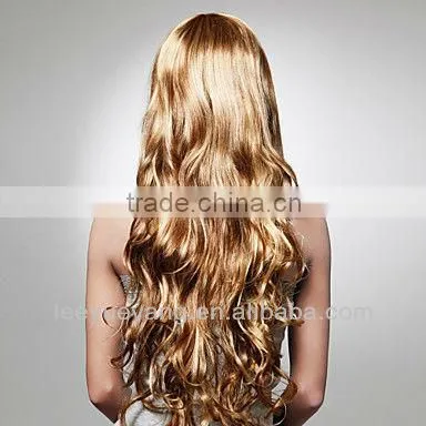 Capless Extra Long High-end Synthetic Golden Brown Curly Hair Wig