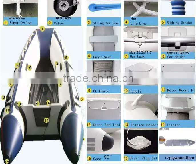 inflatable pvc high speed boat