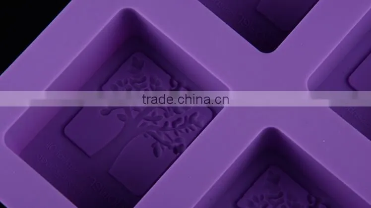 Handmade Silicone square soap mold high temperature resistant silicone soap molds