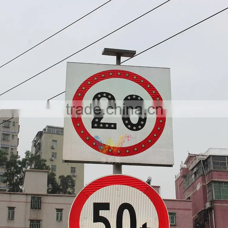 Hot selling solar powered traffic sign international limit speed sign road sign boards