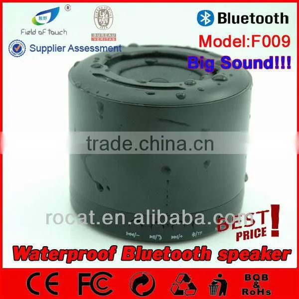 Model F009 Super bass Metal Mini Speaker Bluetooth with Strong Vibration TF Card FM Radio