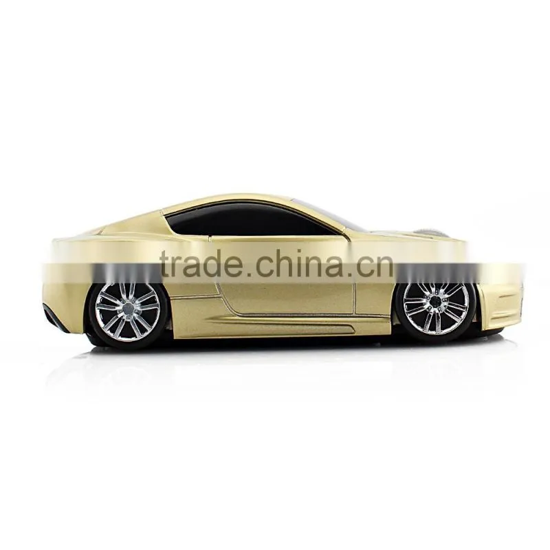 Gray 2.4GHz Wireless Aston Matin Car Shaped Game Optical Mouse