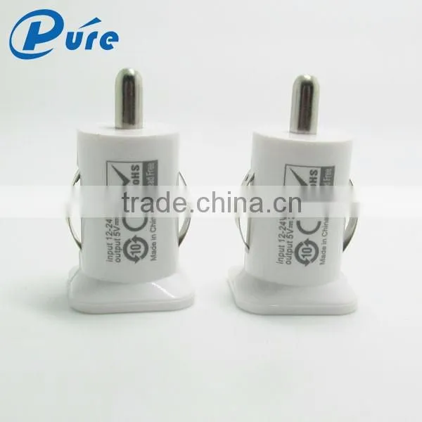 Factory price mini ABS material 2.1A output 2 port mobile car charger usb phone charger with CE FCC ROHS