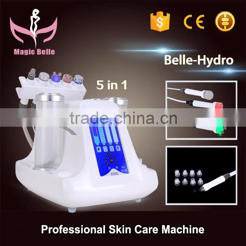 5 in 1 Beauty Machine!!! Facial Skin Cleaning Dermabrasion Machine with Teaching Video