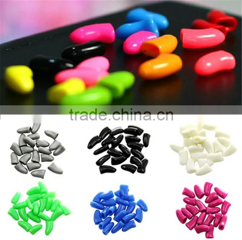 20 pcs Colorful Soft Pet Dog Cat Nail Caps