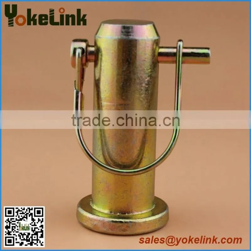 Yellow zinc Lift arms pin with nut and washer