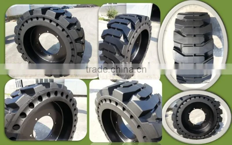 Well-reputed Pneus Bobcat, 7.50-16 Cheap Skid Steer Solid Rubber Tire for Loader