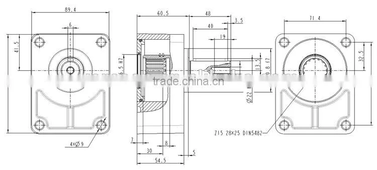 bearing support 25603 to drive gear pump
