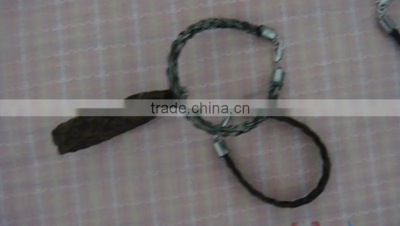 Perfect colorful attractive horse hair tassel made by hand Woven Horsehair Buckle with natural color
