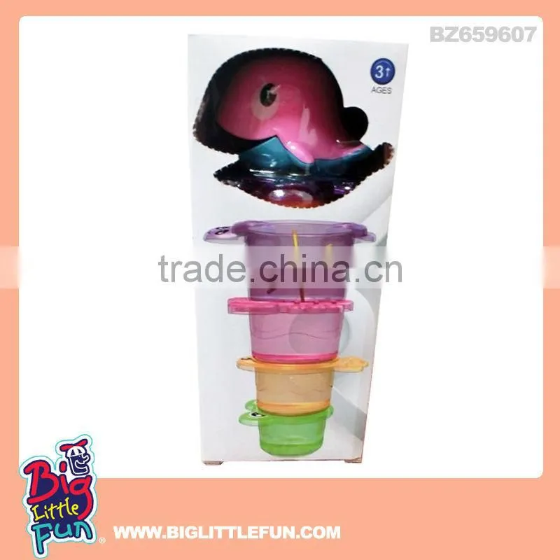 Baby toy bath toy marine stacking cup toy