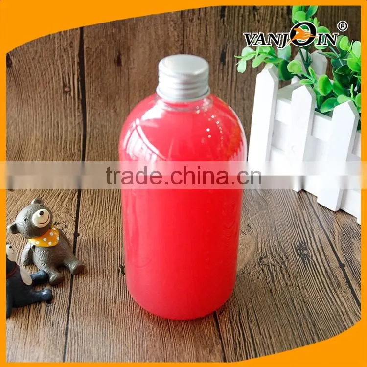 400ml Boston Round PET Plastic Energy Shot Bottles with Aluminium Cover