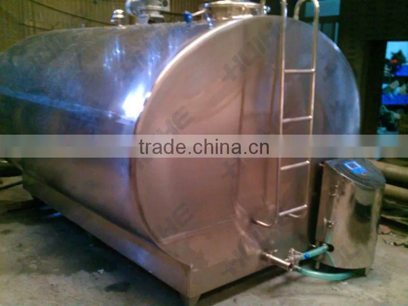2000l horizontal milk cooling tank