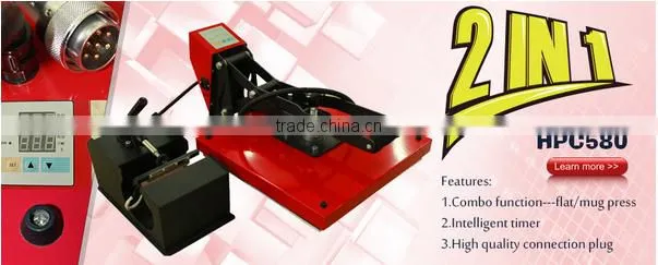 Hot Sale Fashion 2In1 Combo Machine Manufacturers Sublimation Mug and T shirt Heat Press