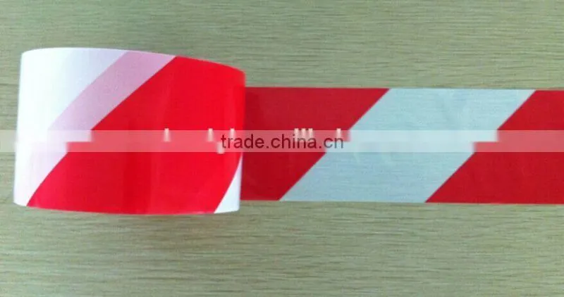 PE Warning Polyester Tape Red and White 3 inch x 350 Meters