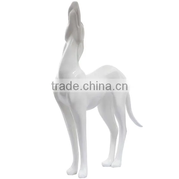 lovely fiberglass animal dog mannequin for window display