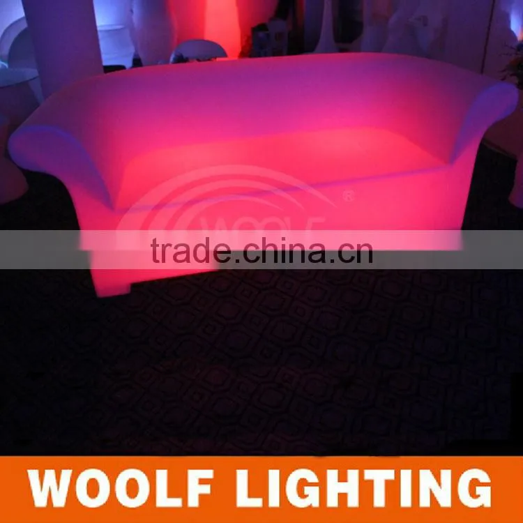 Fashionable Sofa Set Plastic Color LED Lounge Furniture