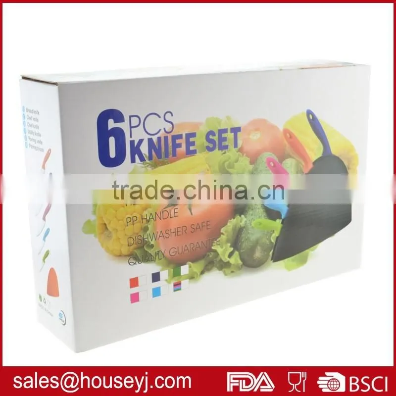 5 pieces stainless steel kitchen knife set with knife block knife holder