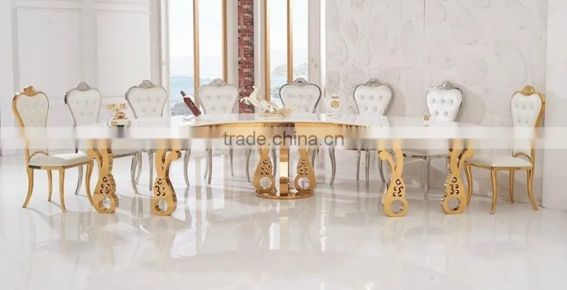 2016 latest big size semicircle wedding dining table TH412