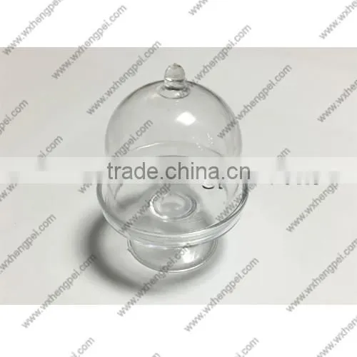 Cleverish portable cute transparent cake plate plastic storage jewelry wedding box kit