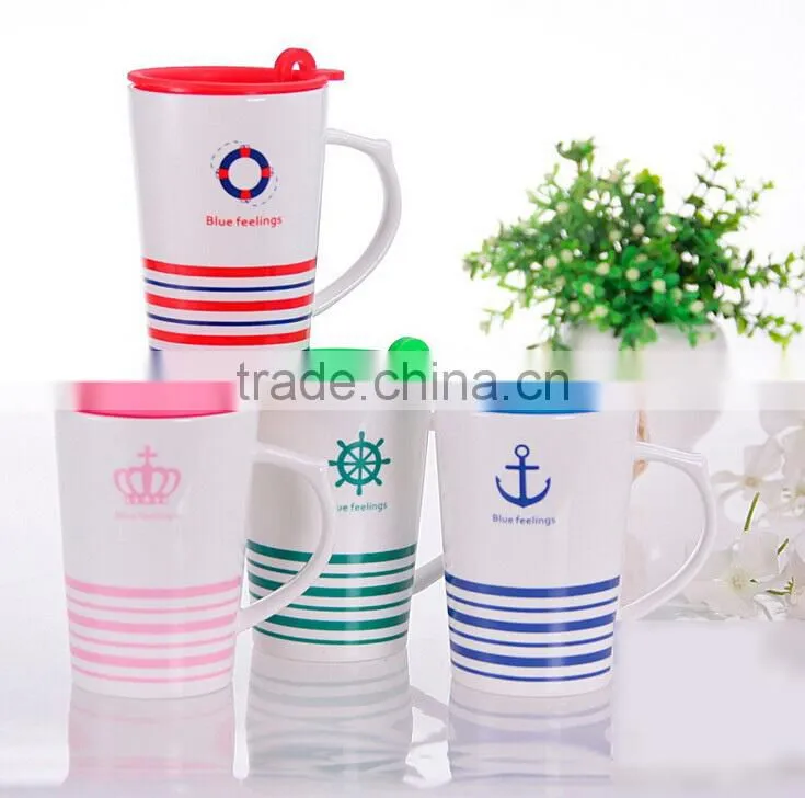 stocked drinkware type ceramic coffee mug with bamboo lid,mug with bamboo top