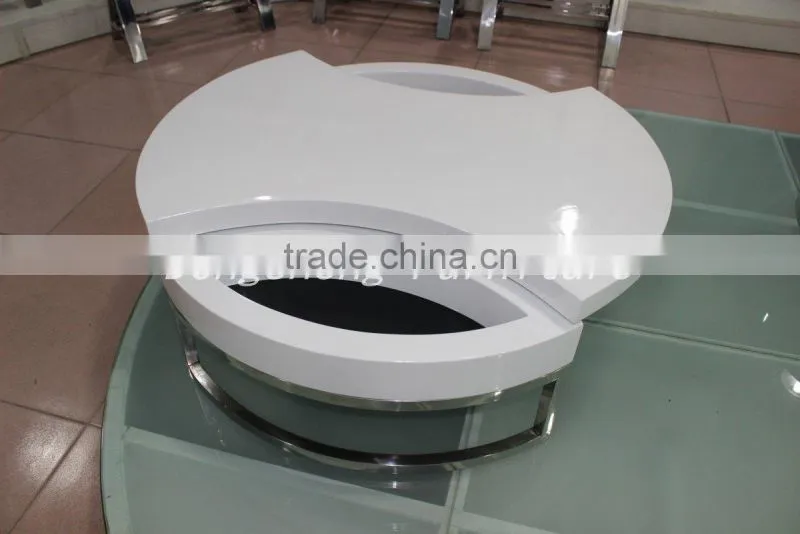 white coffee table for living room BJ2007 round coffee table