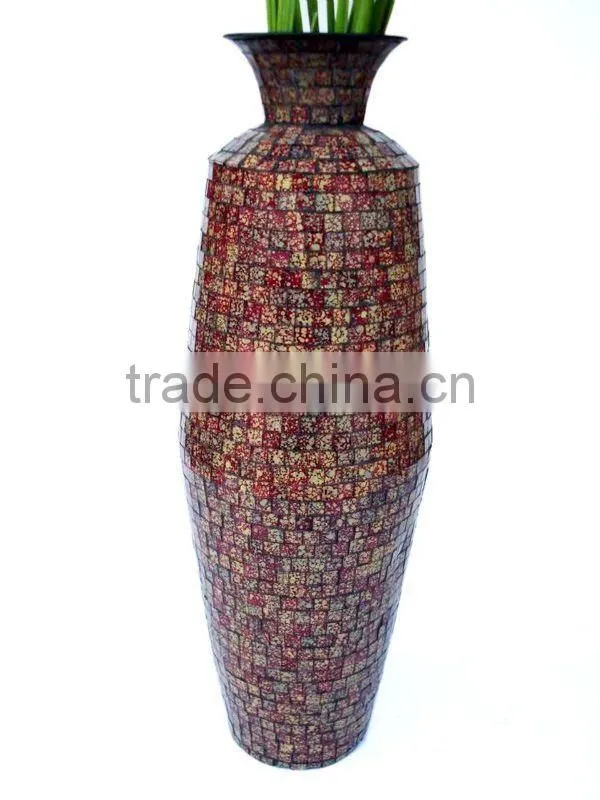 Glass Mosaic Flower Vases