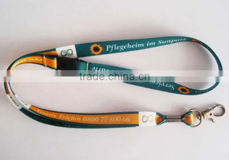 cheap custom printed reflective lanyards with metal buckle