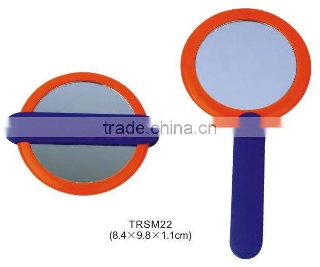 Creative plastic single side cosmetic mirror with adjustable handle