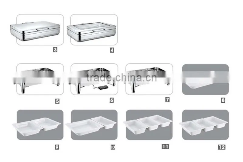 Indian Chafing Dishes/4L GN1/2 Kitchen Equipment Indian Stainless Steel Chafing Dishes